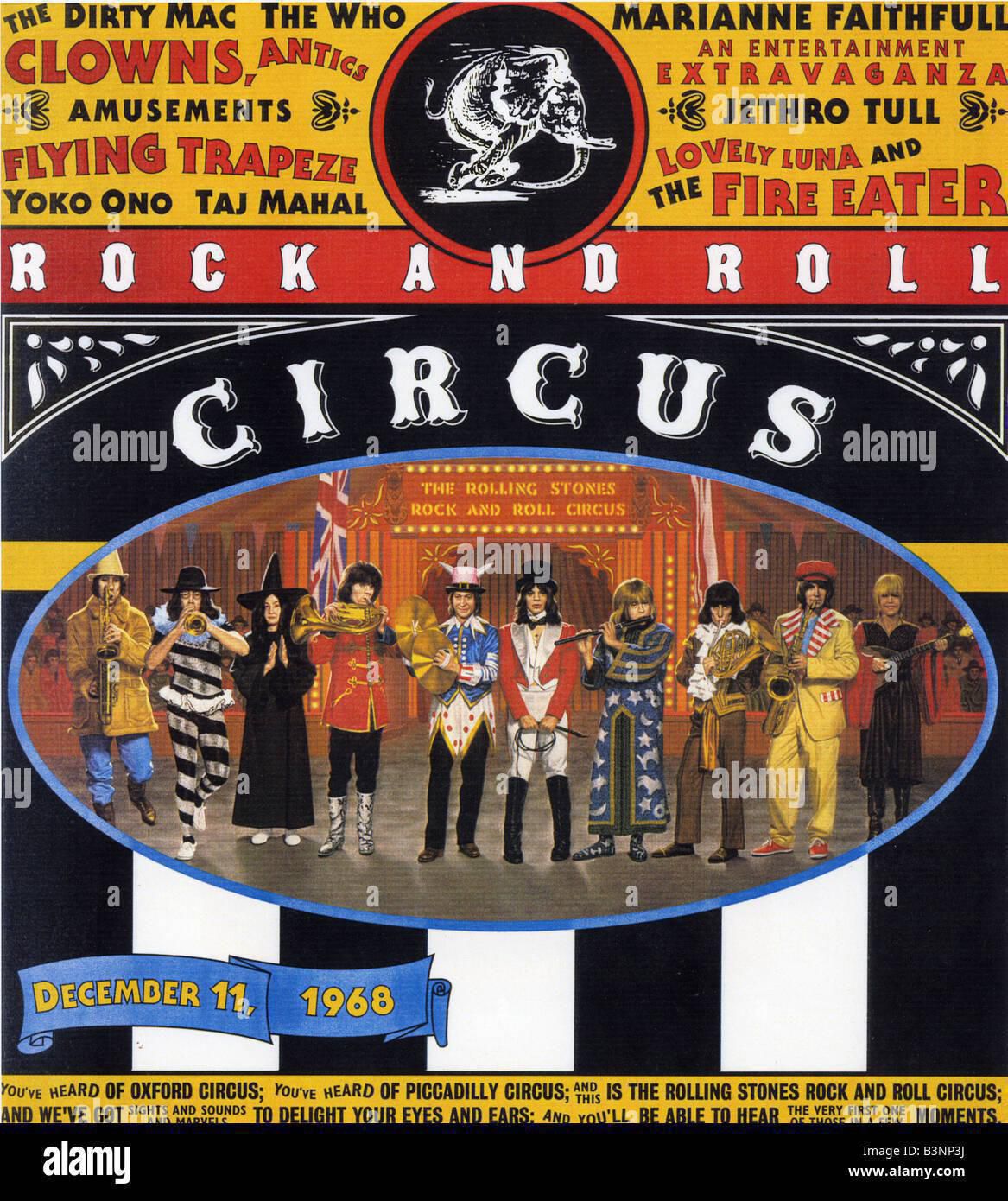 the rolling sotnes rock and roll circus poster for 1968 film 