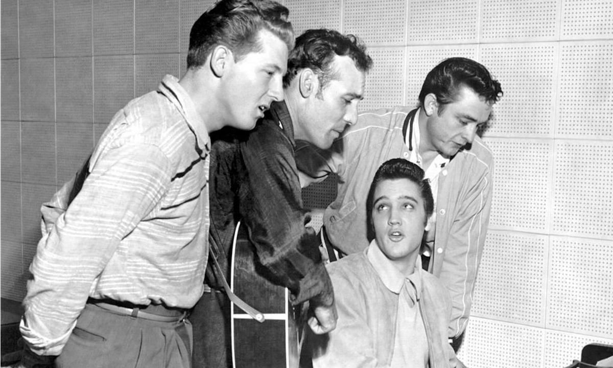 Million Dollar Quartet Elvis Jerry Lee Lewis Carl Perkins Johnny Cash