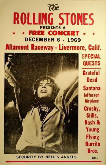 Altamont free concert poster