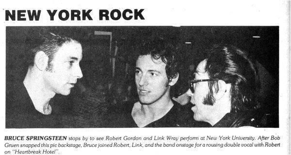 Robert Gordon Bruce Springsteen at New York University