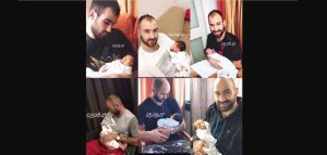 Ο Σπανούλης ανέβασε τις φωτογραφίες που κρατάει τα 6 παιδιά του νεογέννητα