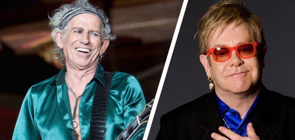 Ο Keith Richards αδειάζει τον Elton John