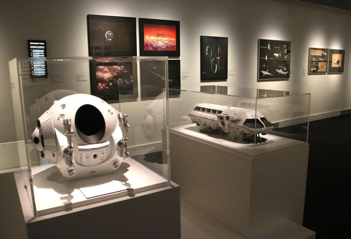 Objects related to film 2001 A Space Odyssey at the Stanley Kubrick exhibit at the CCCB on October 23 2018 by Pau Cortina