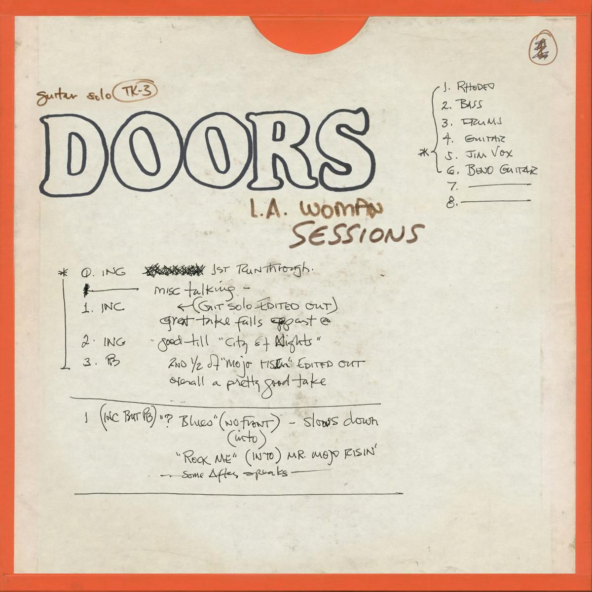 The Doors L.A. Woman Sessions cover