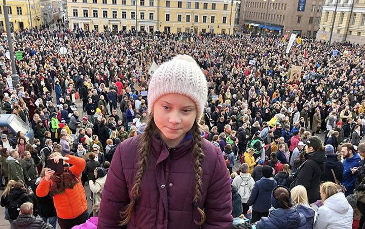 Greta Thunberg Helsinki climate march 102018 Svante Thunberg web