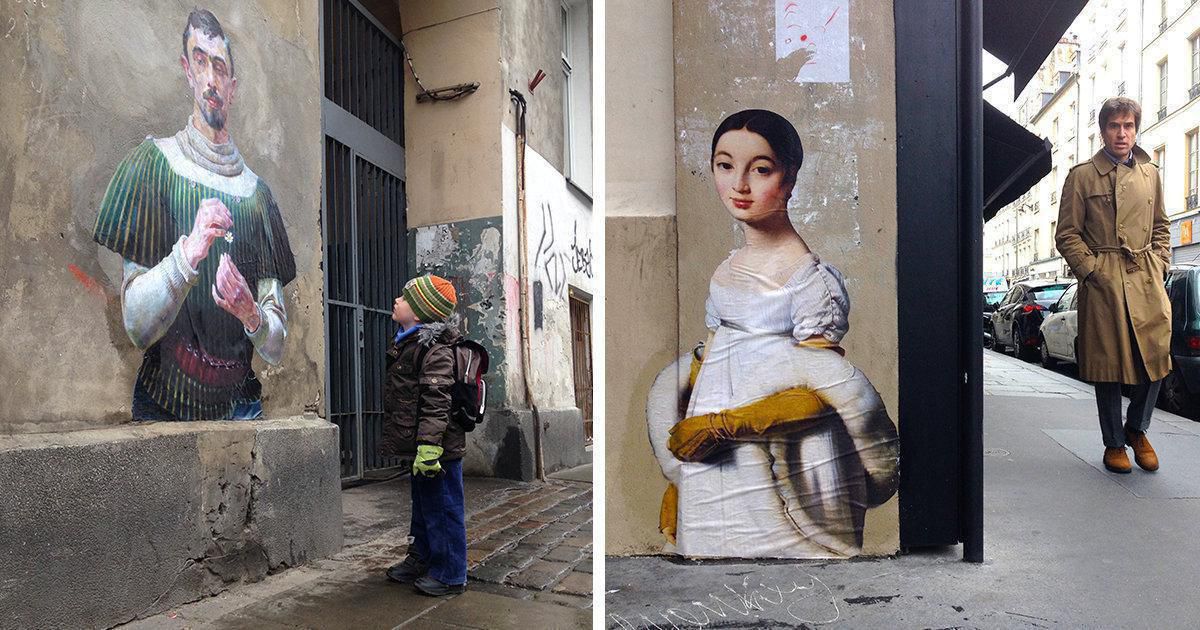 classical paintings street art outings project julien de casabianca fb