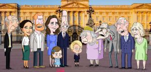 Η βρετανική βασιλική οικογένεια έγινε καρτούν!