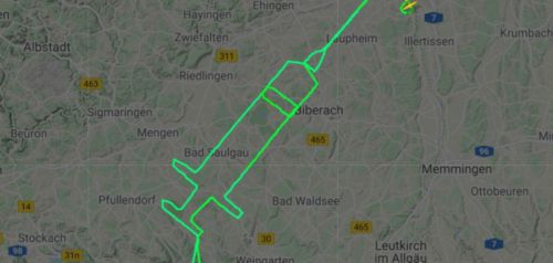 Νεαρός πιλότος &quot;ζωγράφισε&quot; μια τεράστια σύριγγα στον ουρανό της Βαυαρίας